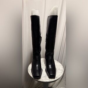 NEW WITHOUT BOX! VINCE CAMUTO Sangeti Wide Calf Black Leather Boots SZ 10/ EU:42
